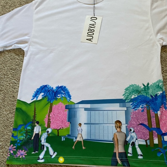 NWT Men’s graphic T-shirt Japanese AJOBYAJO size L - Picture 2 of 7